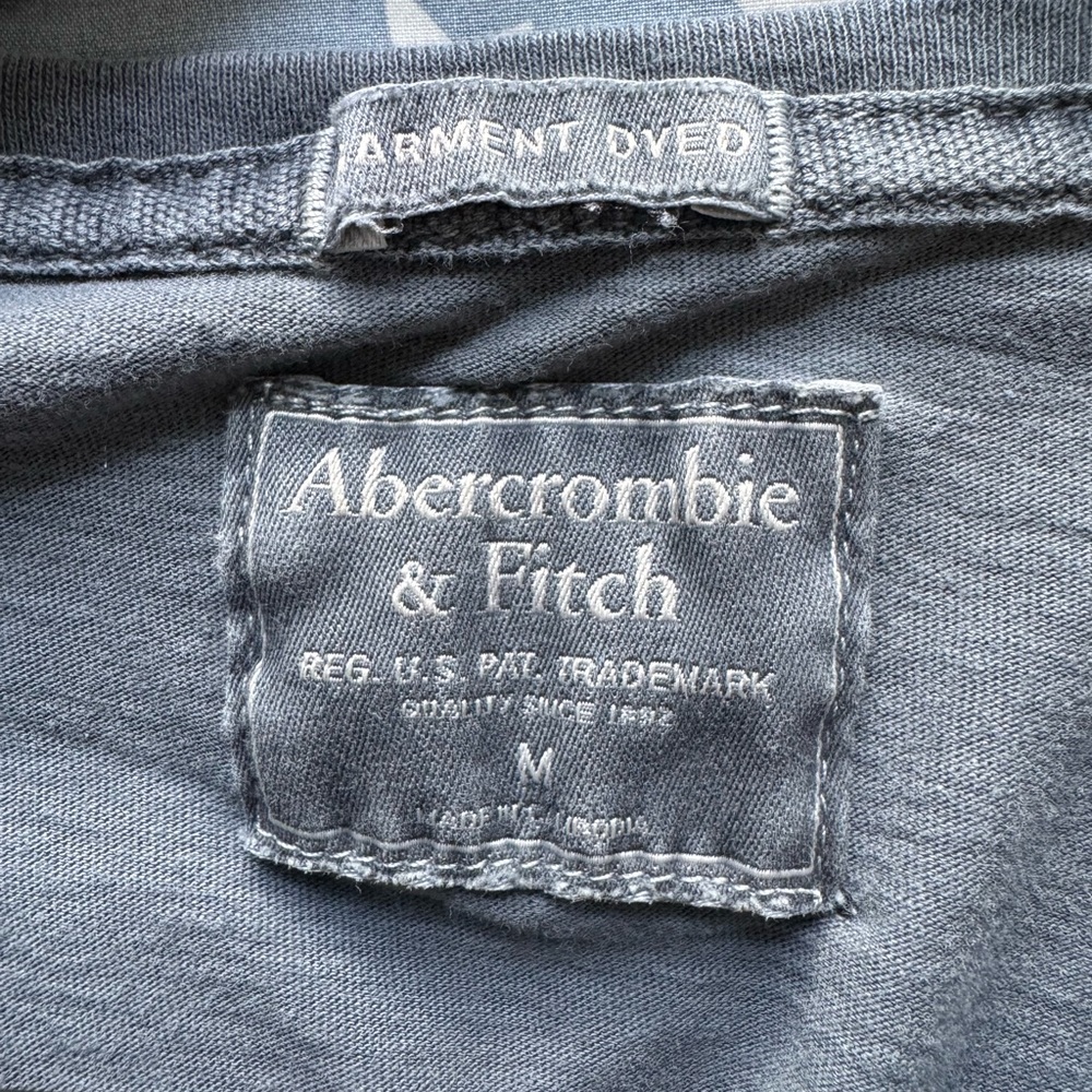 Abercrombie & Fitch Charcoal Garment Dyed Tee